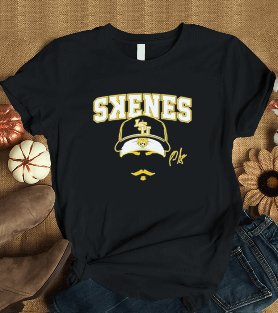 LSU Baseball Skenes Mustache Signature PL5 Hat T-Shirt
