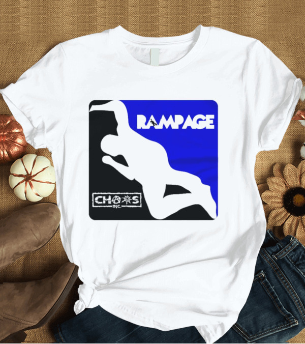 T-Shirt: Rampage Chaos Inc Silhouette Blue Background T-Shirt Rampage Chaos Inc Silhouette Blue Background T-Shirt
