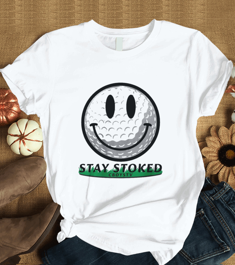 STAY STOKED CBOYSTV Golf Smile Face T-Shirt