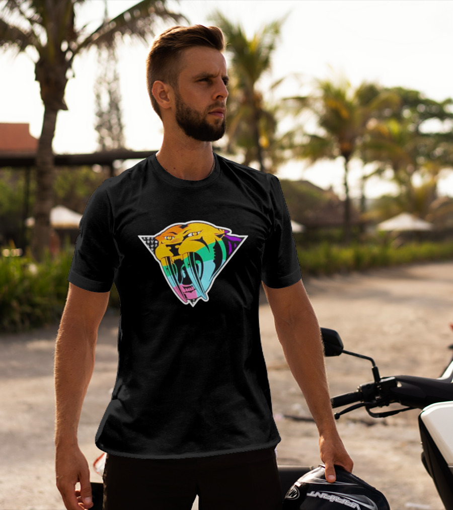 Landon Matney Nashville Predators Pride Rainbow Tiger T-Shirt