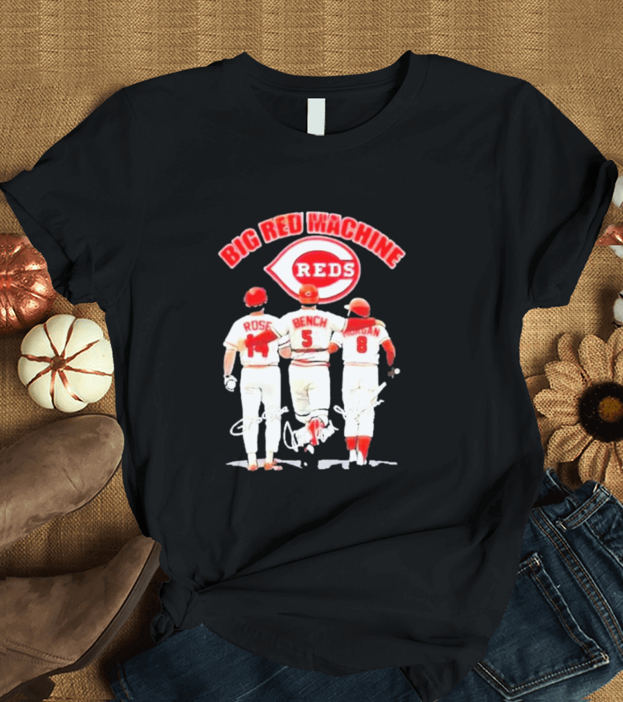 Big Red Machine Cincinnati Reds Rose Bench Morgan T-Shirt