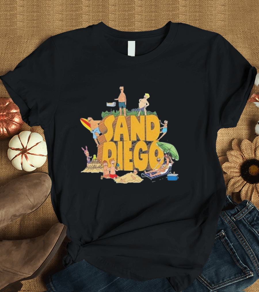 Sand Diego Bob's Burgers Characters Beach Fun T-Shirt