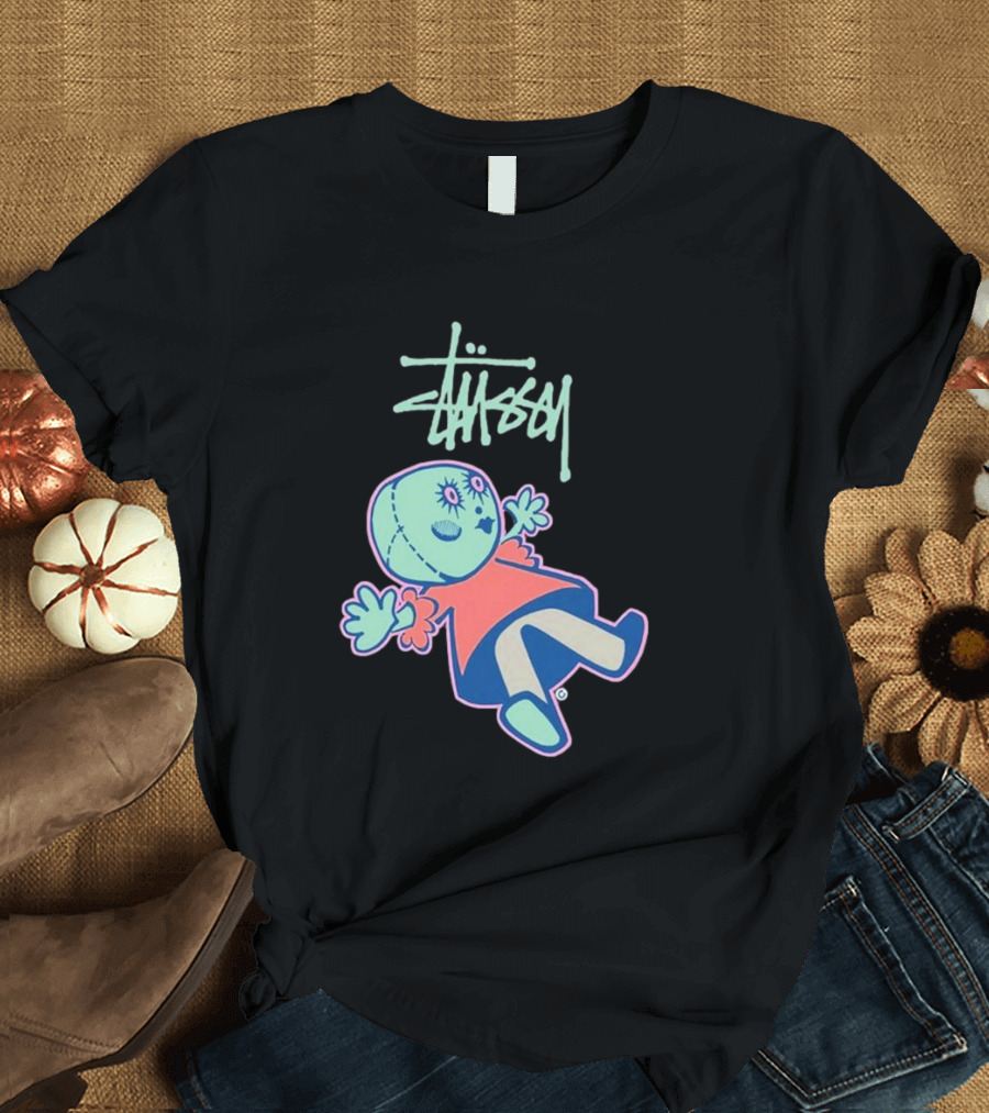 Stussy Dollie Pastel Stitched Character T-Shirt