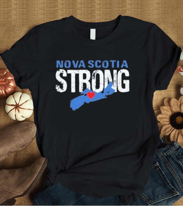 T-Shirt: Nova Scotia Strong Map Heart T-Shirt Nova Scotia Strong Map Heart T-Shirt