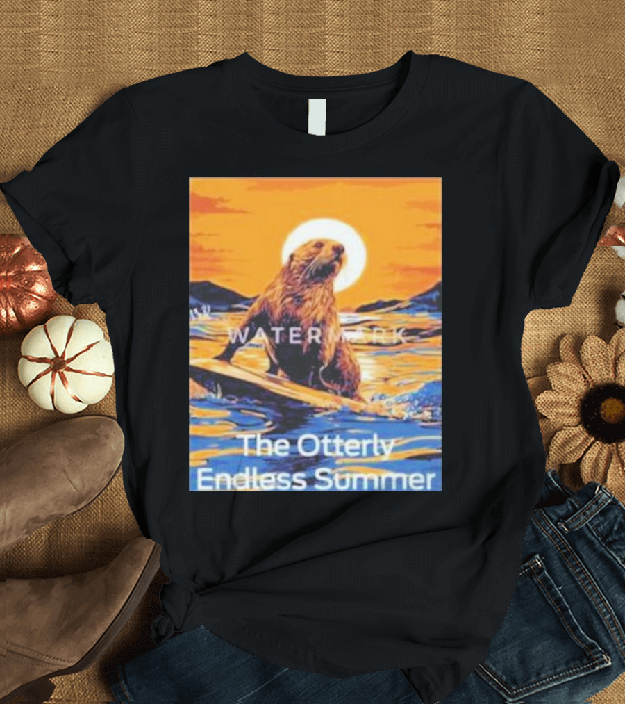 The Otterly Endless Summer Surfing Stoked Otter 841 T-Shirt