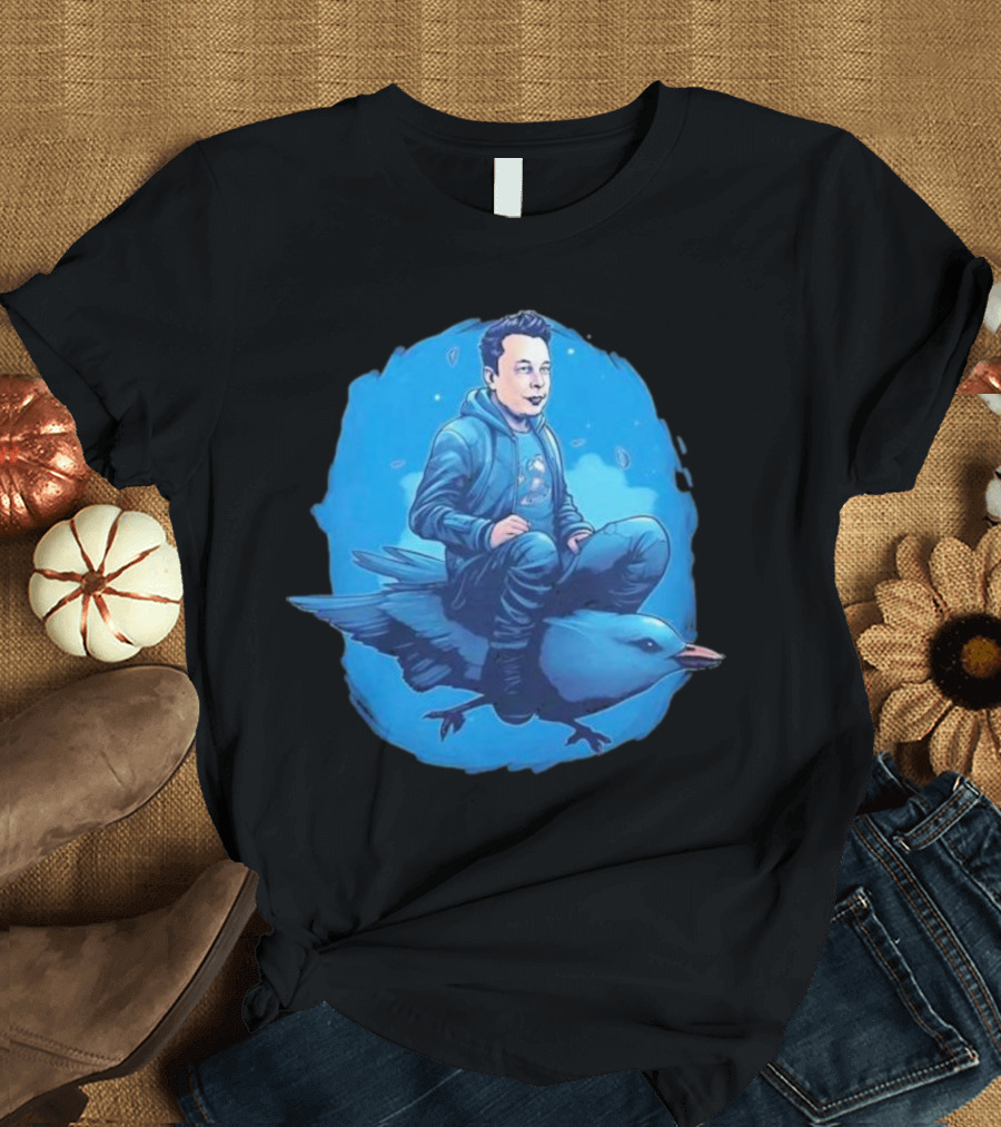 Twittering Along Flying Adventure with Bird Eccentric Tech T-Shirt