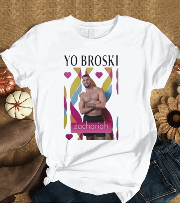 T-Shirt: Yo Broski Zachariah Colorful Abstract Hearts T-Shirt Yo Broski Zachariah Colorful Abstract Hearts T-Shirt