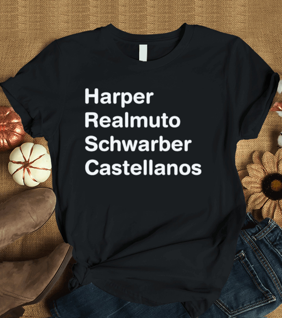 Harper Realmuto Schwarber Castellanos Philadelphia Baseball Team Star Players T-Shirt