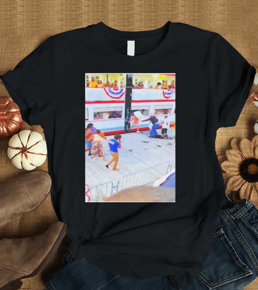 Philip Lewis Cracker Barrel Riverboat Scene T-Shirt