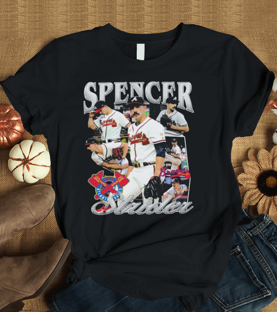 Spencer Strider Braves Pitcher Collage T-Shirt