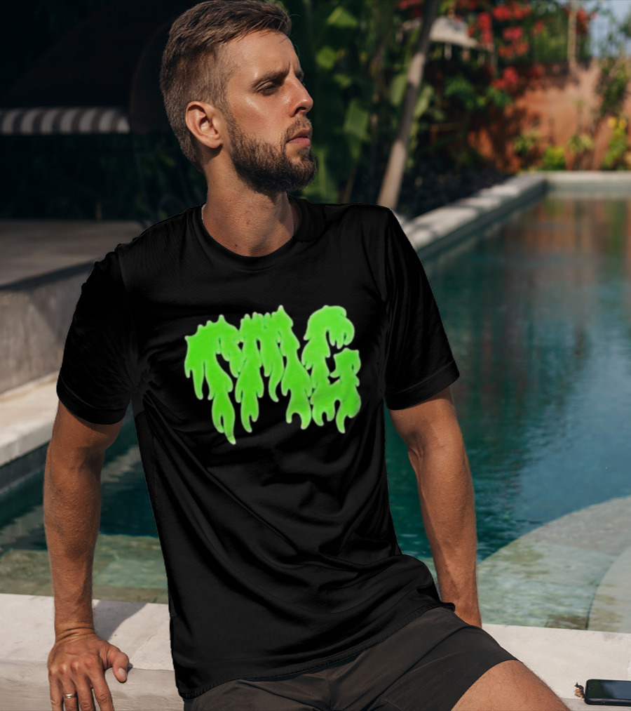TMG Merch Slime Green Drip TMG T-Shirt