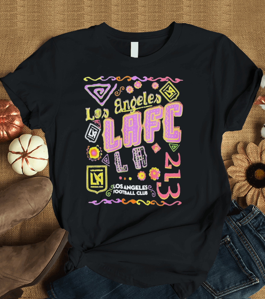 Los Angeles FC Papel Picado 213 LAFC Los Angeles Football Club T-Shirt