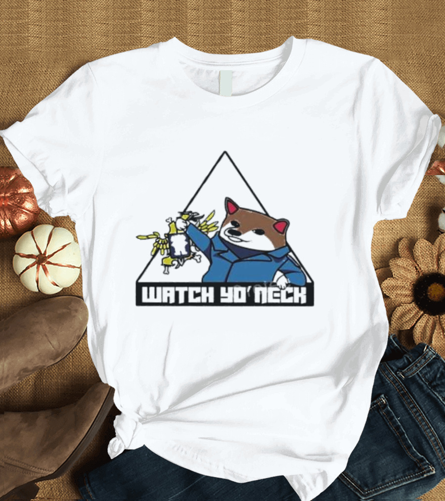 Watch Yo’ Neck Raccoon Meme Triangle Warning T-Shirt