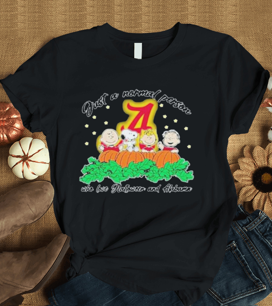 Just a Normal Person Who Loves Halloween and Alabama T-Shirt