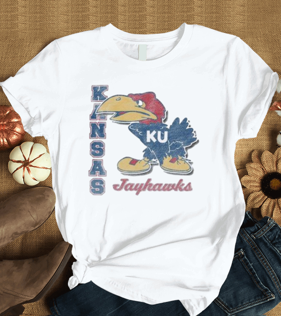 KANSAS KU Jayhawks Retro Throwback '47 Franklin T-Shirt
