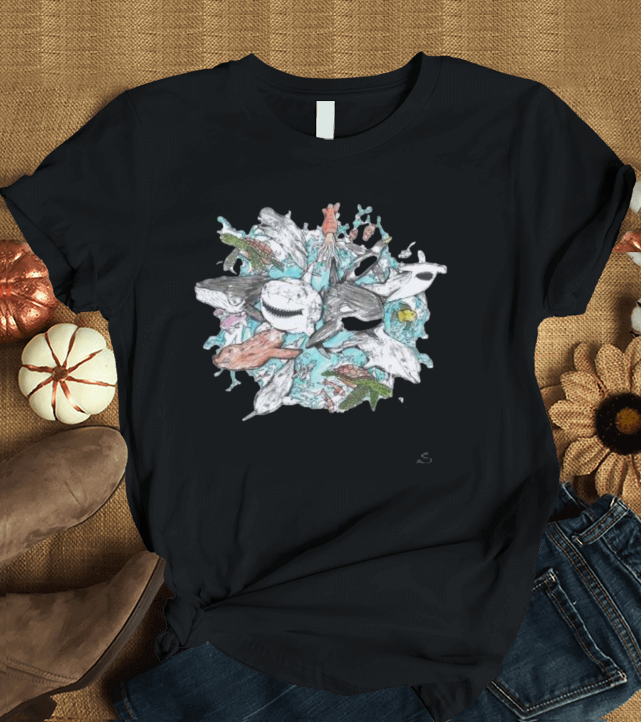 Save The Seas Ocean Creatures Conservation T-Shirt