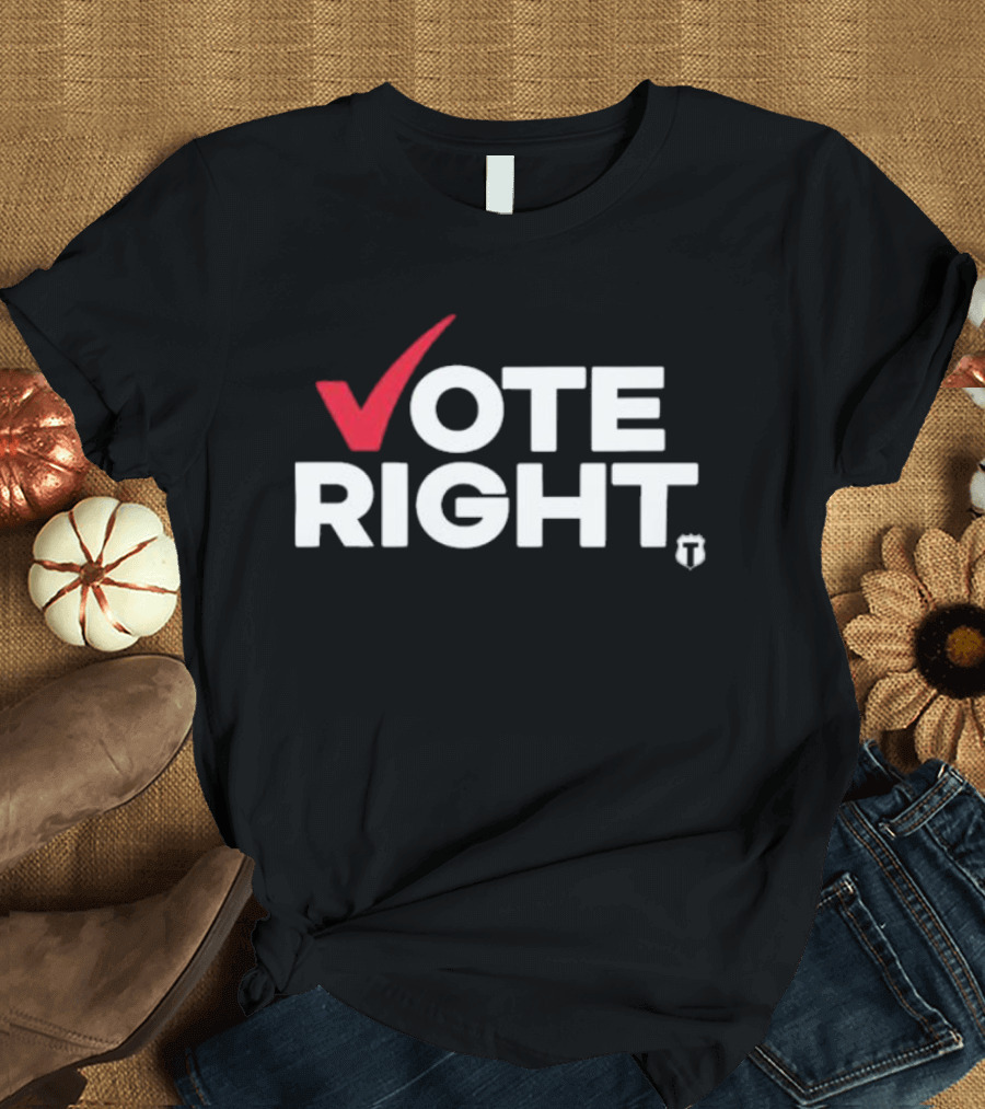 The Officer Tatum Vote Right Red Checkmark T-Shirt