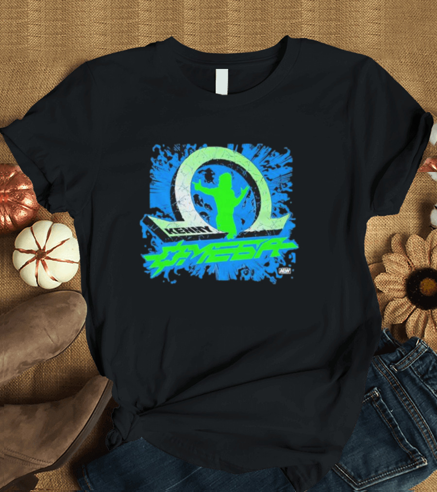 Kenny Omega OMEGA Time Trigger AEW Blue and Green T-Shirt