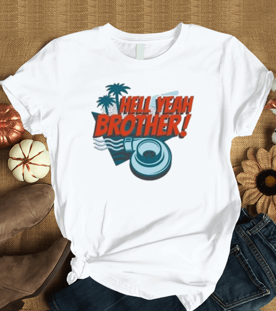 Hell Yeah Brother Palm Tree Turbo Charged Adventure T-Shirt