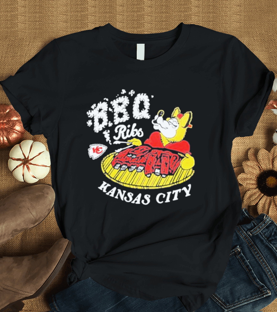 BBQ Ribs Kansas City Chiefs BBQ Dog Kansas City T-Shirt