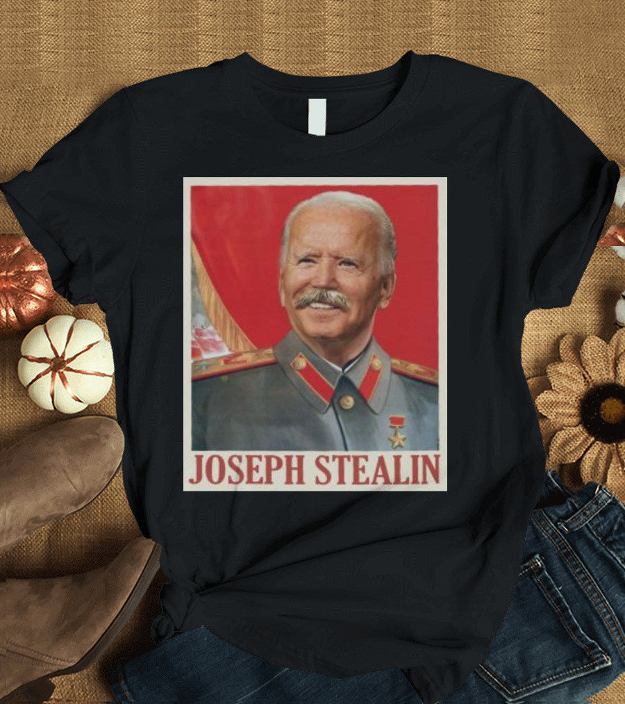 Funny Joe Biden Joseph Stealin Soviet Uniform T-Shirt