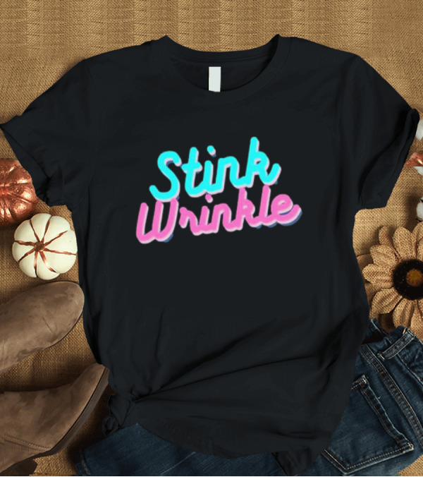T-Shirt: Stink Wrinkle Retro Style Pastel Text T-Shirt Stink Wrinkle Retro Style Pastel Text T-Shirt
