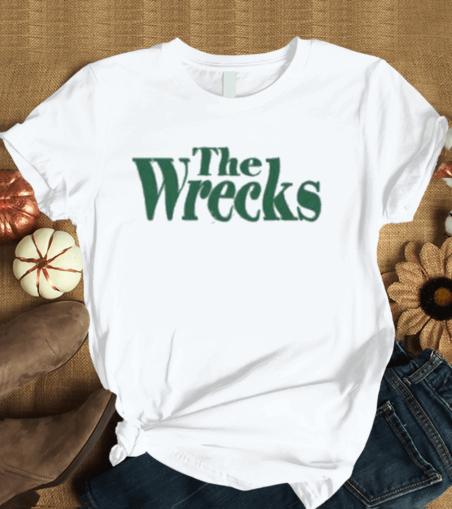 The Wrecks Green Text T-Shirt