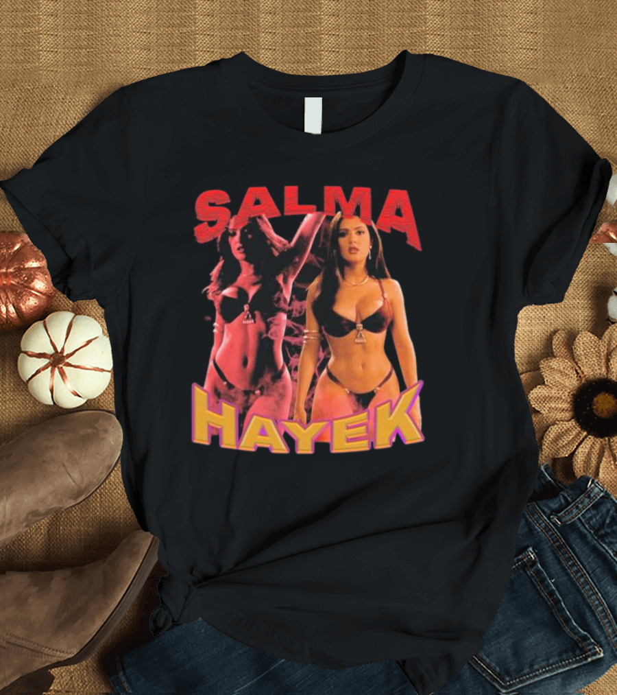 Salma Hayek Retro Style Double Image T-Shirt