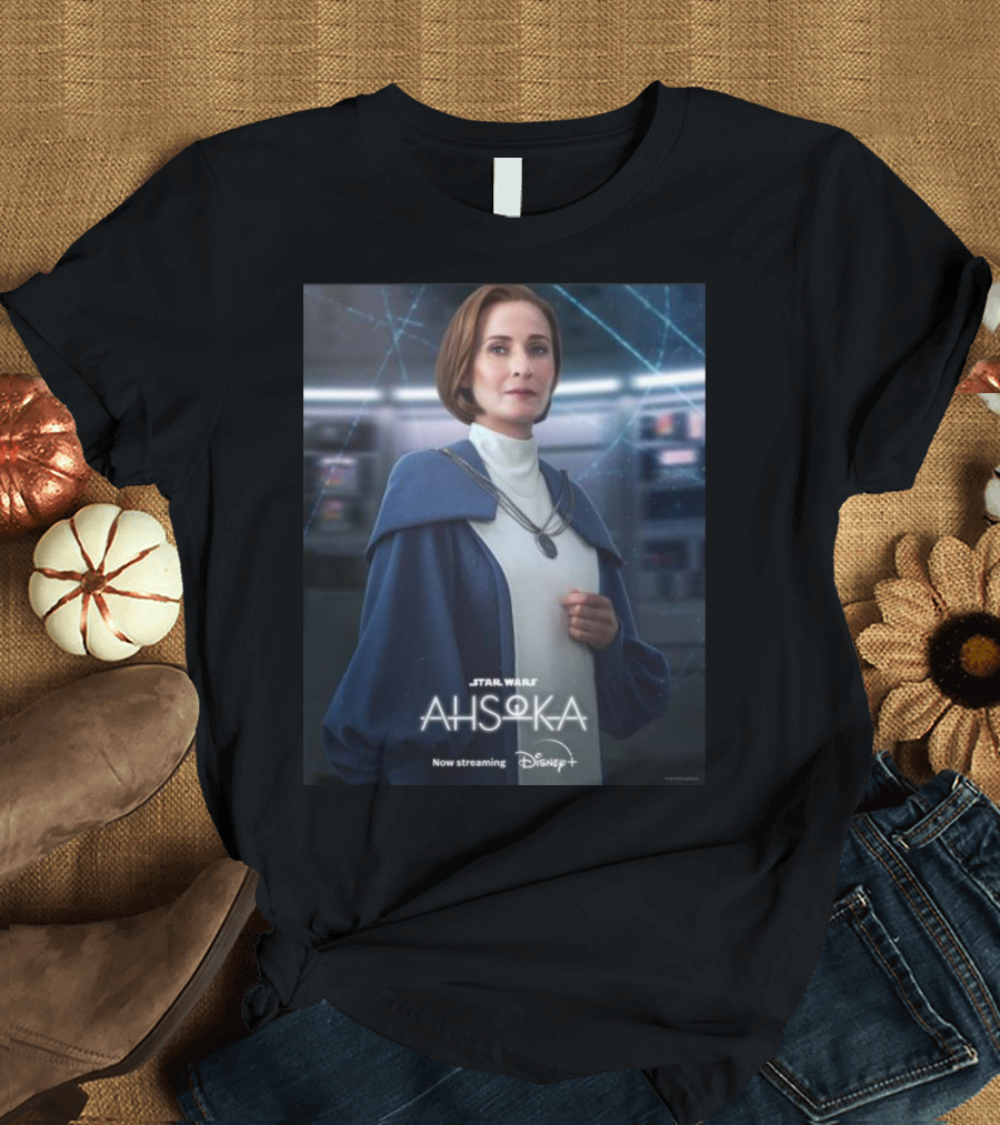 Star Wars Ahsoka Now Streaming Disney Plus Mon Mothma Character T-Shirt