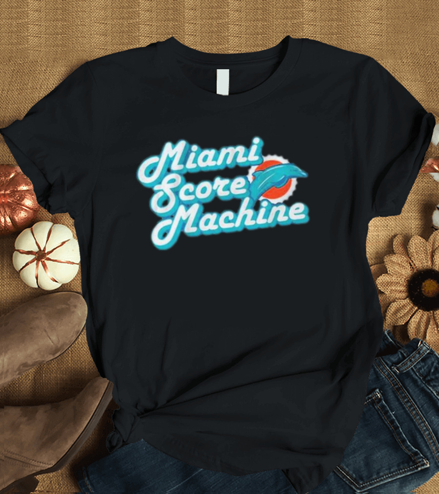 Miami Dolphins Score Machine Retro T-Shirt