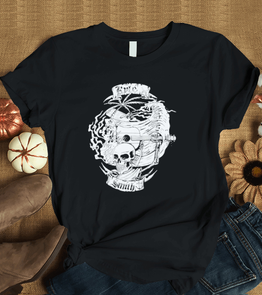 Skull Guitar Wave Kyle Smith T-Shirt