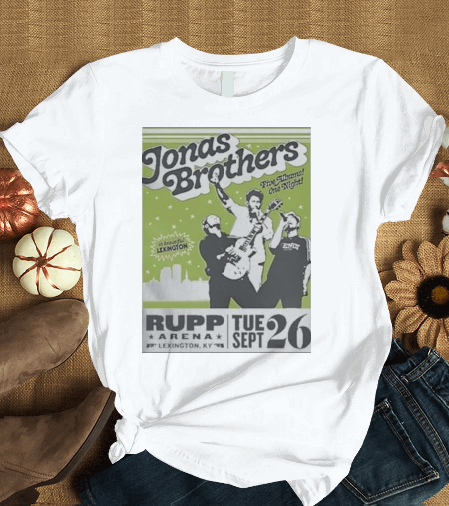 Jonas Brothers Rupp Arena Lexington KY Tue Sept 26 Five Albums One Night T-Shirt
