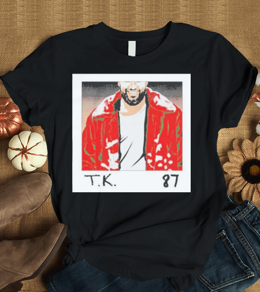 T.K. 87 Vintage Polaroid Style Red Jacket T-Shirt