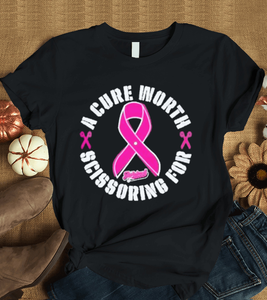 A Cure Worth Scissoring For Pink T-Shirt