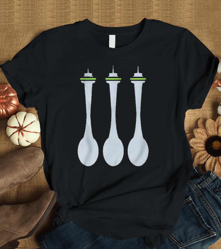 Seattle Spoon Space Needle Trio T-Shirt