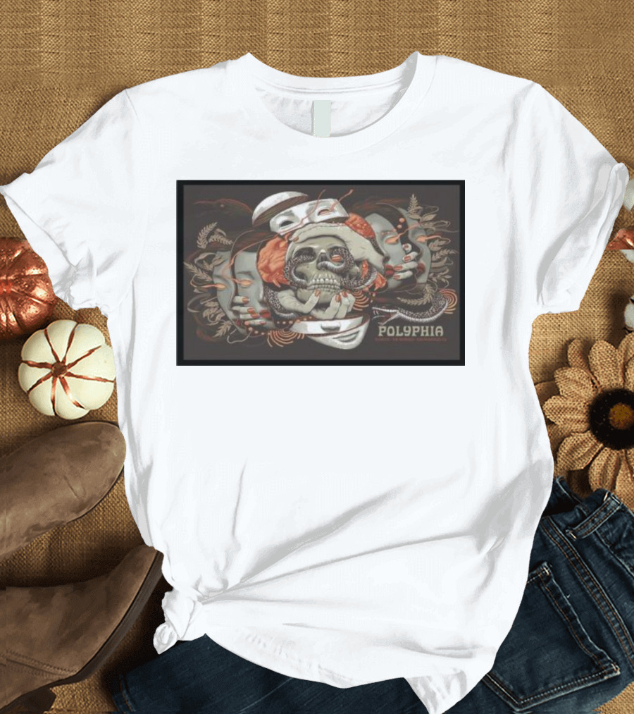 Polyphia Skull and Octopus Artwork October 5th T-Shirt