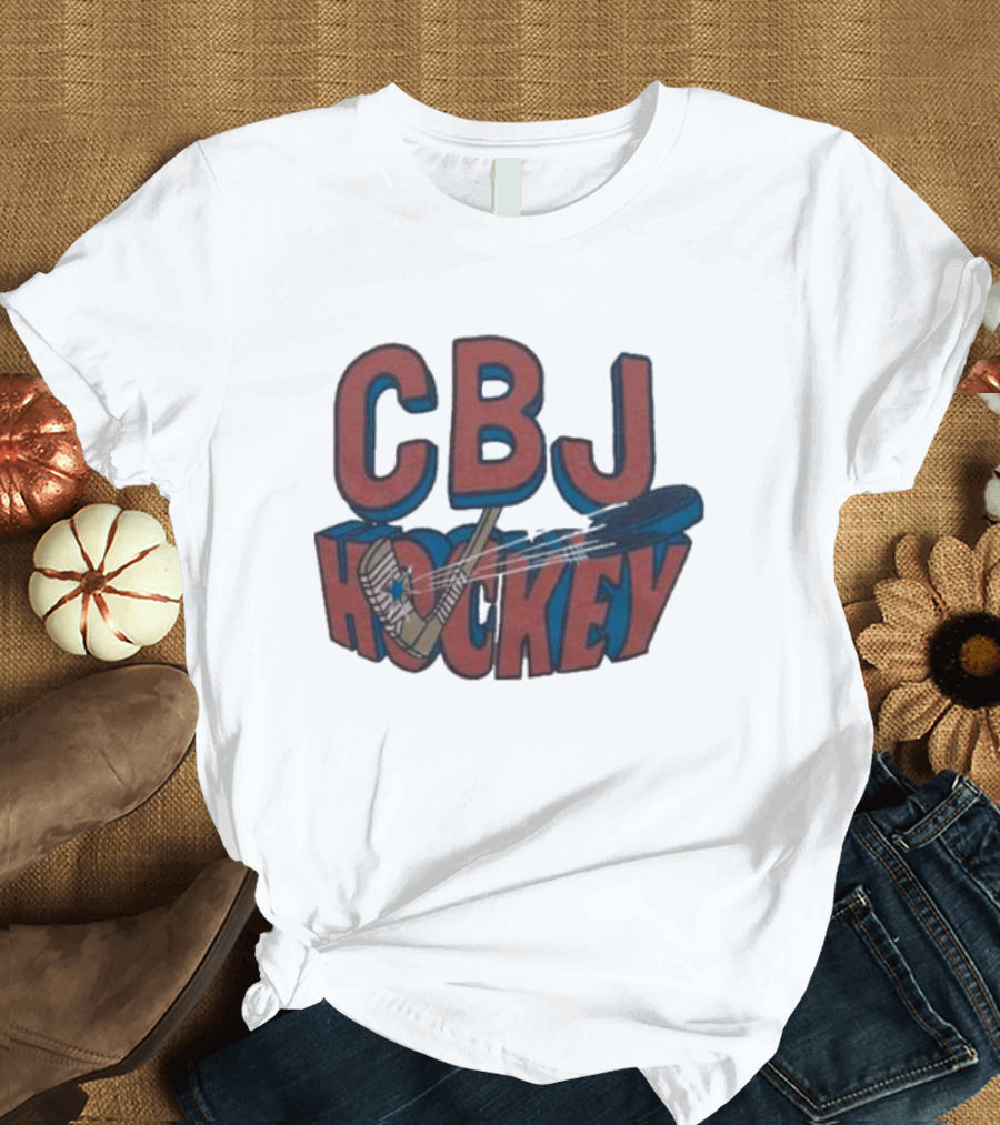 CBJ Hockey Stick and Puck T-Shirt