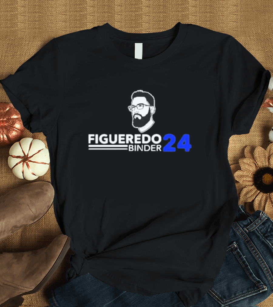 Figueredo Binder 24 Bold Blue Number Bearded T-Shirt