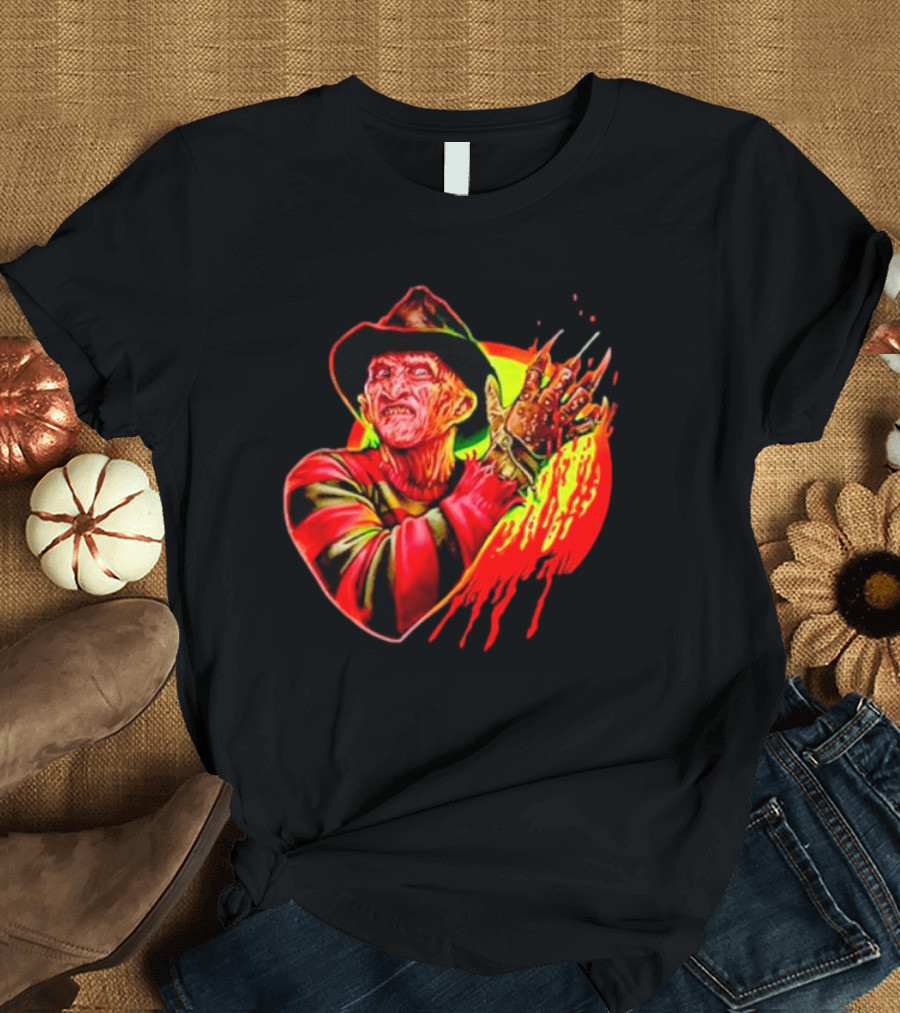 Freddy Krueger Fright Rags Freddy Slashed Retro Horror T-Shirt