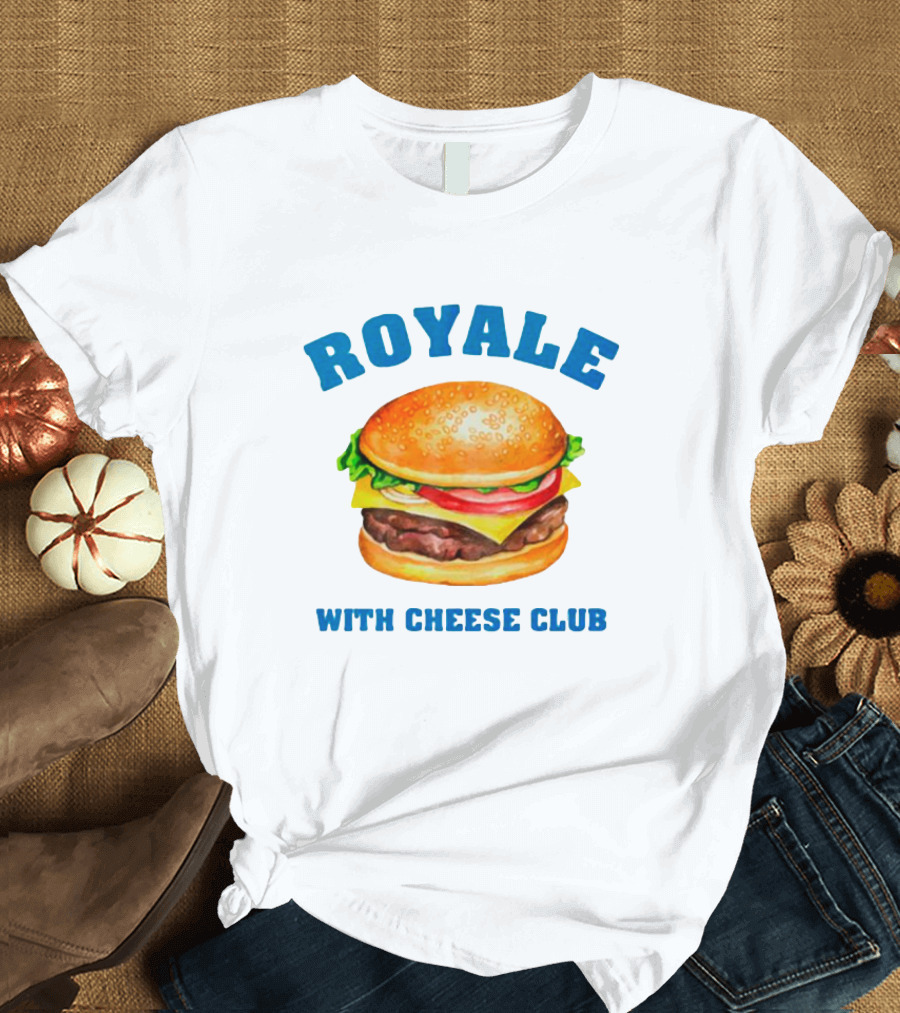 Royale with Cheese Club Burger Illustration Iconic T-Shirt