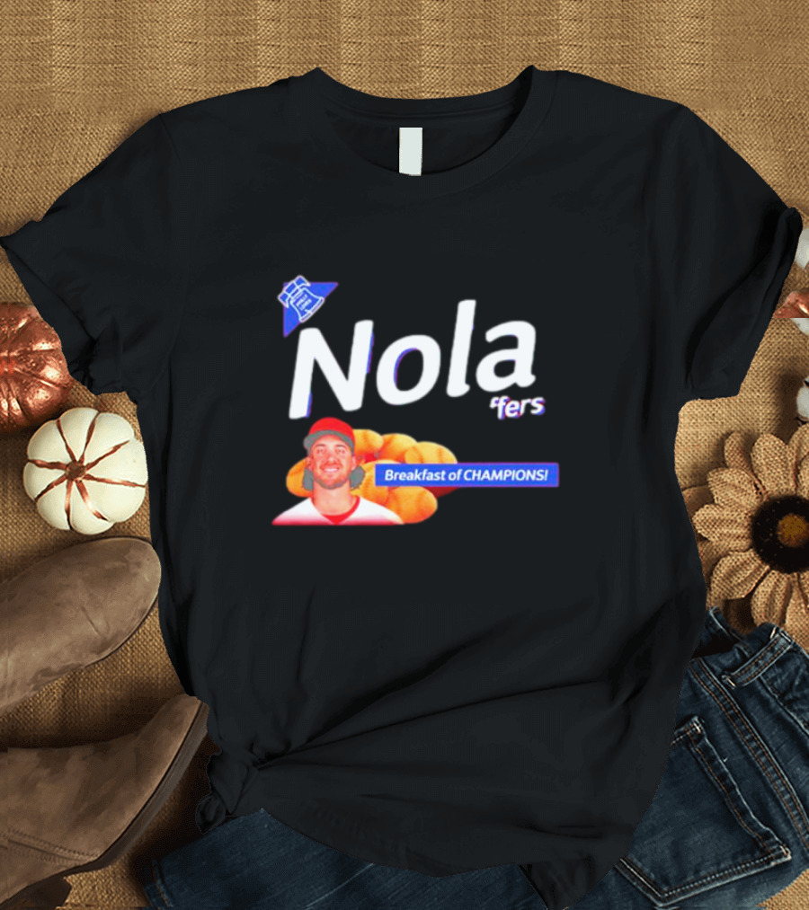 Aaron Nola Nola Breakfast of Champions Whiffers T-Shirt