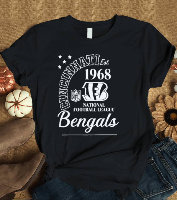 T-Shirt: Cincinnati Bengals Starter NFL Est 1968 Arch T-Shirt Cincinnati Bengals Starter NFL Est 1968 Arch T-Shirt