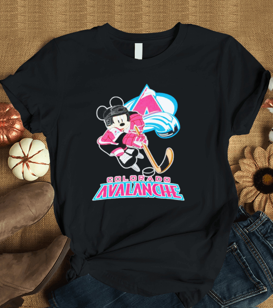 Mickey Mouse Colorado Avalanche Hockey Sports Fan T-Shirt