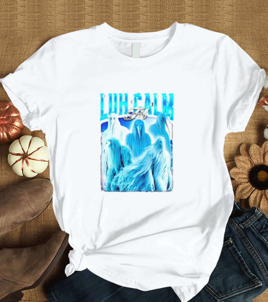 Luh Calm Fit Film Blue Abstract Figures T-Shirt