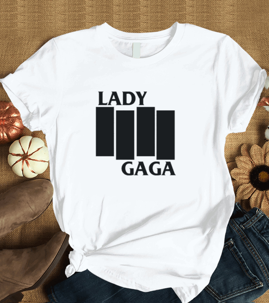 Lady Gaga Black Flag Bars T-Shirt