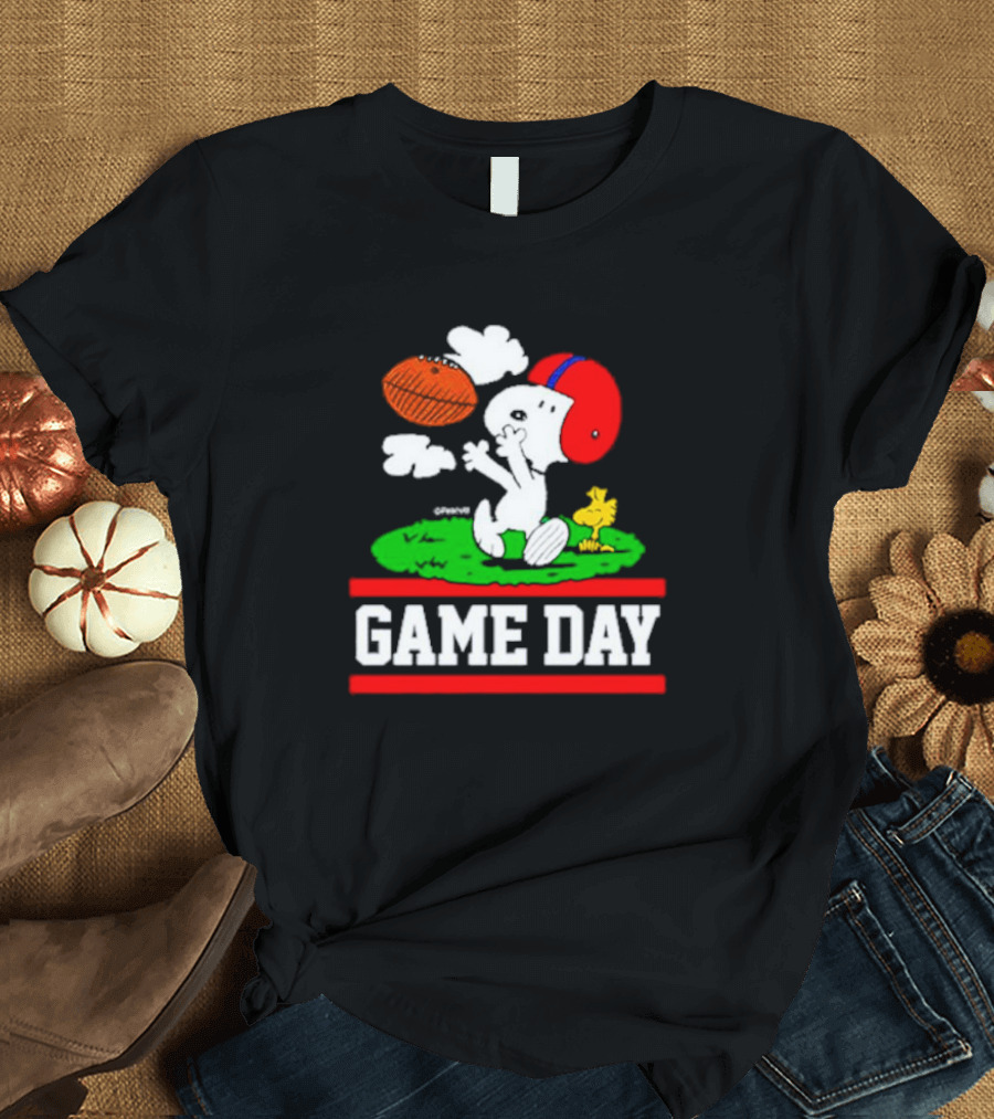 Peanuts Snoopy Woodstock Football Game Day T-Shirt