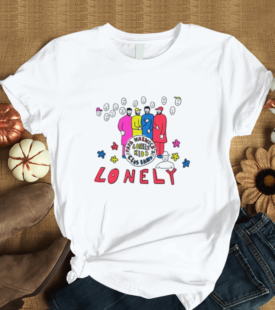 Lonely Kids Club Band Happiness Smiley Faces T-Shirt