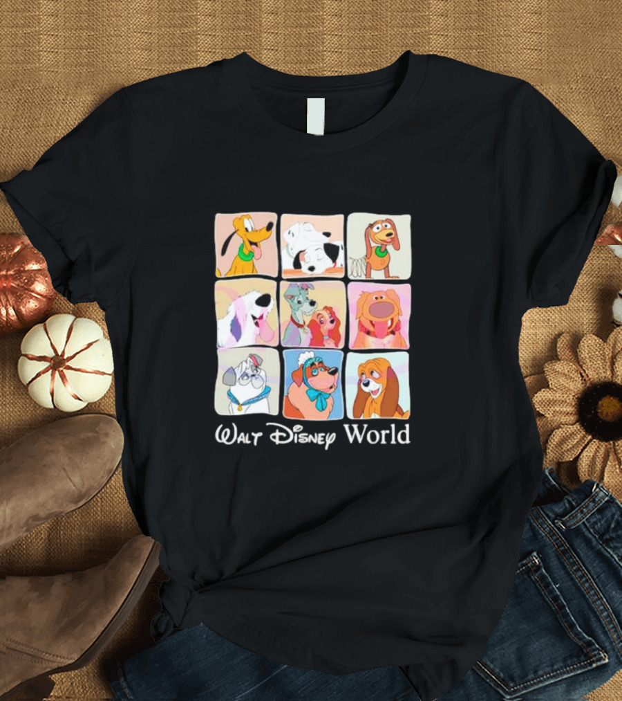 Walt Disney World Classic Cartoon Dogs Compilation T-Shirt