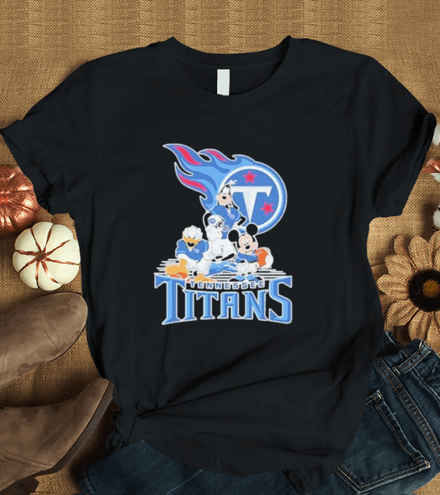 Mickey Mouse Donald Duck Goofy Tennessee Titans NFL T-Shirt