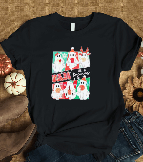 T-Shirt: Pantasmas Ghost Christmas Santa Conchas Festive Fun T-Shirt Pantasmas Ghost Christmas Santa Conchas Festive Fun T-Shirt